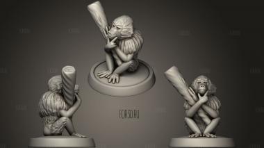 Baboon stl model for CNC